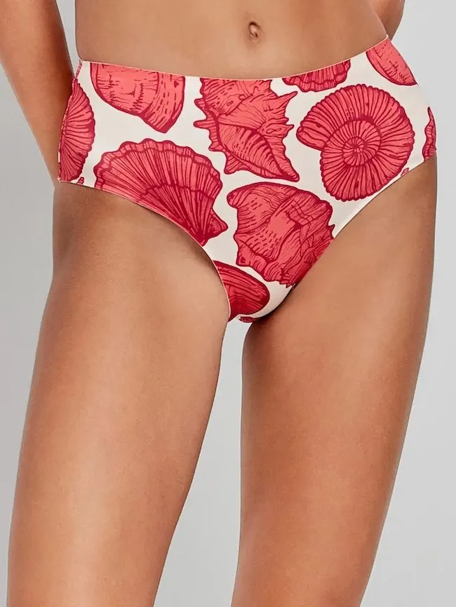 Slip Bikini a Vita Alta "Seashells" - immagine 2