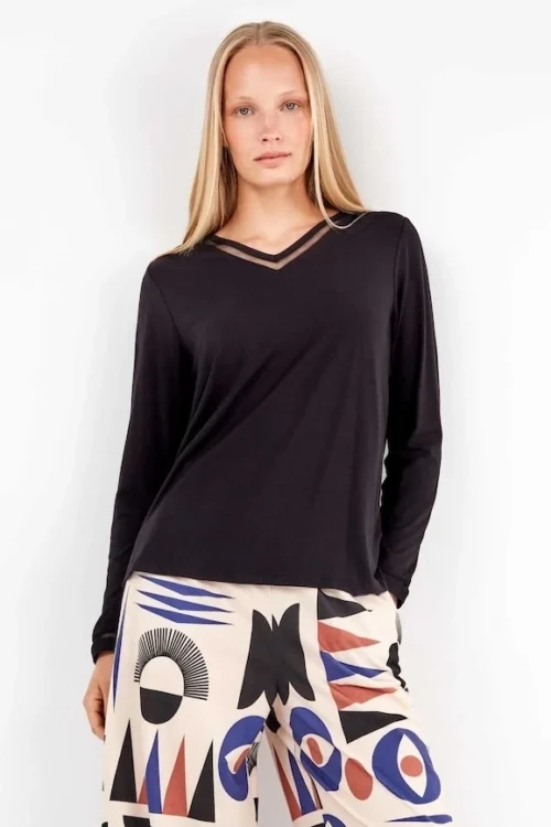 Top Elegante con Pizzo